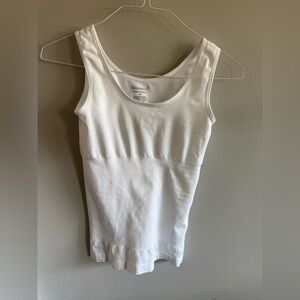 Skinnygirl Smoothers & Shapers White Seamless Shaping Tank Top Medium